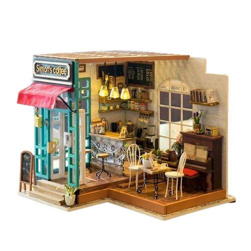 Robotime Simon's Coffee DIY Dollhouse Kit