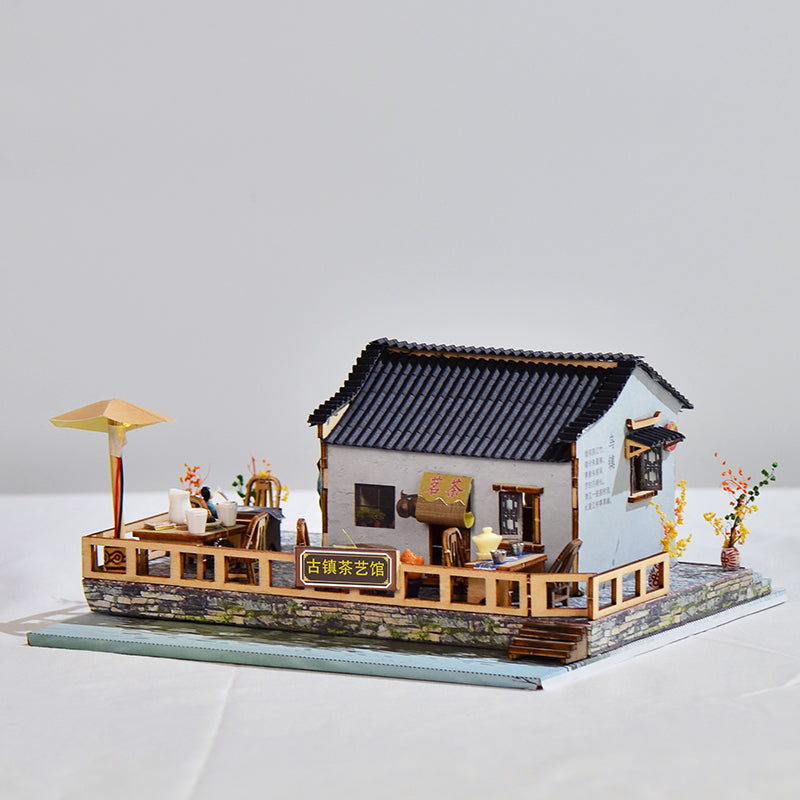 Jiangnan Town Tea DIY Dollhouse Kit