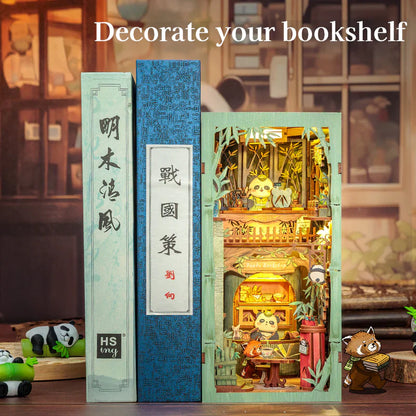 CUTEBEE Panda Bookshop DIY Book Nook Kit