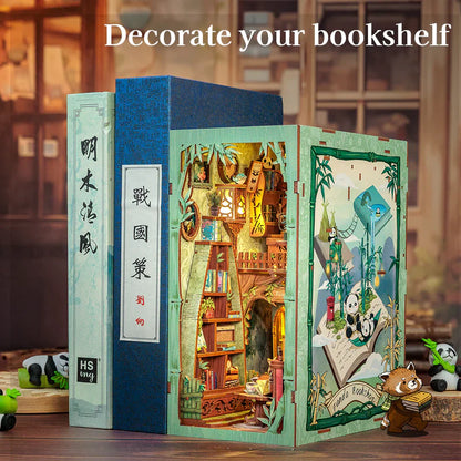 CUTEBEE Panda Bookshop DIY Book Nook Kit