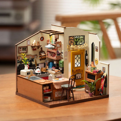 Robotime Rolife Cozy Kitchen DIY Dollhouse Kit