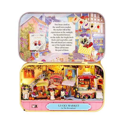 Lucky Market Box Theatre DIY Dollhouse Kit