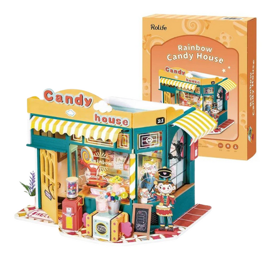 Rolife Rainbow Candy House DIY Dollhouse Kit