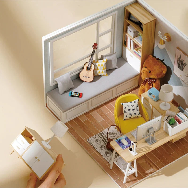 Sunshine Study Room DIY Dollhouse Kit - Mycutebee