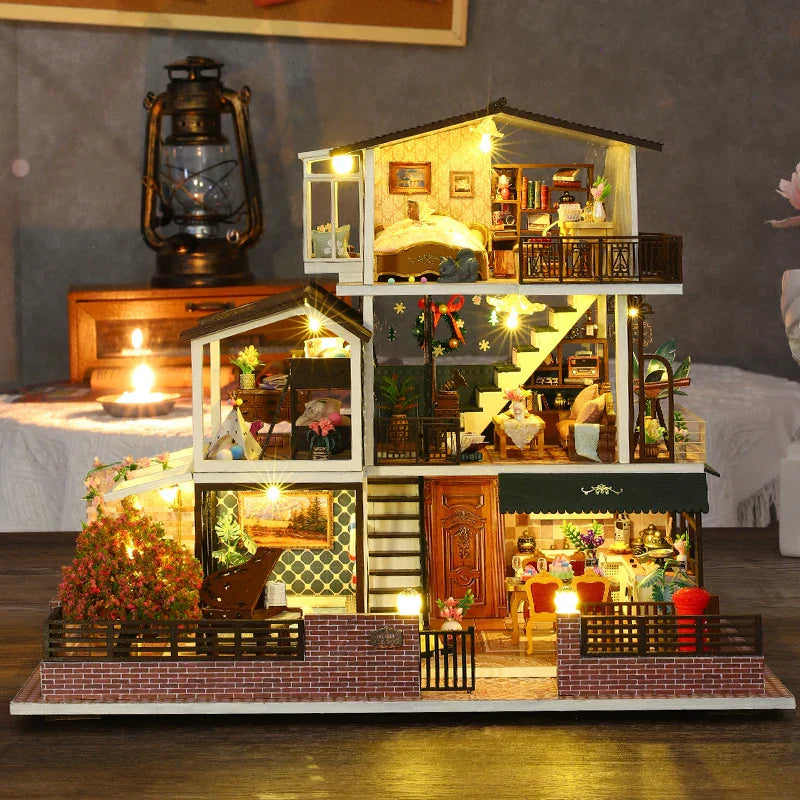 Romantic Big Casa DIY Dollhouse Kit - Mycutebee