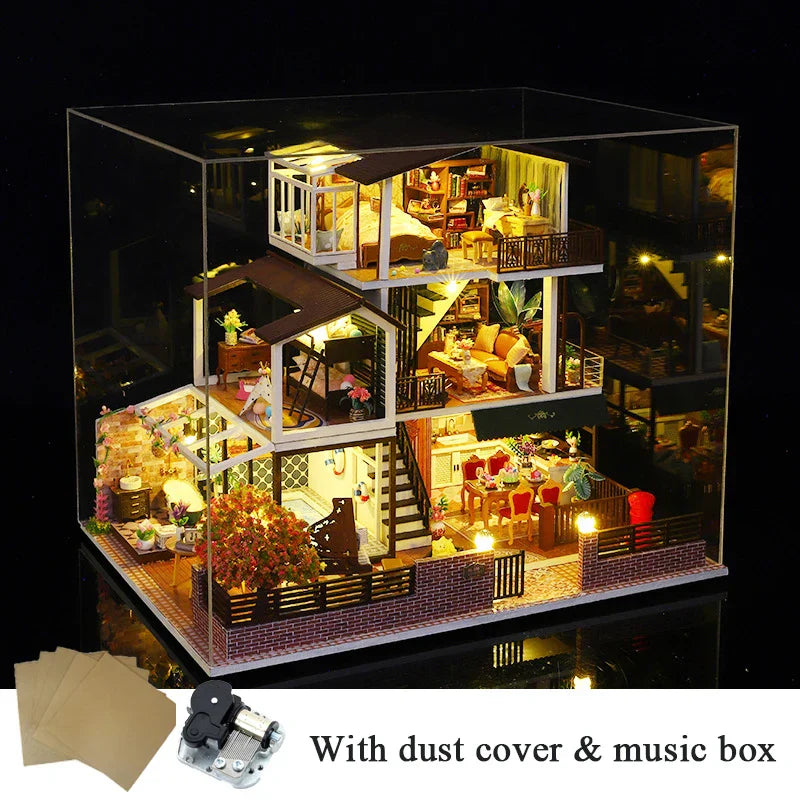 Romantic Big Casa DIY Dollhouse Kit - Mycutebee