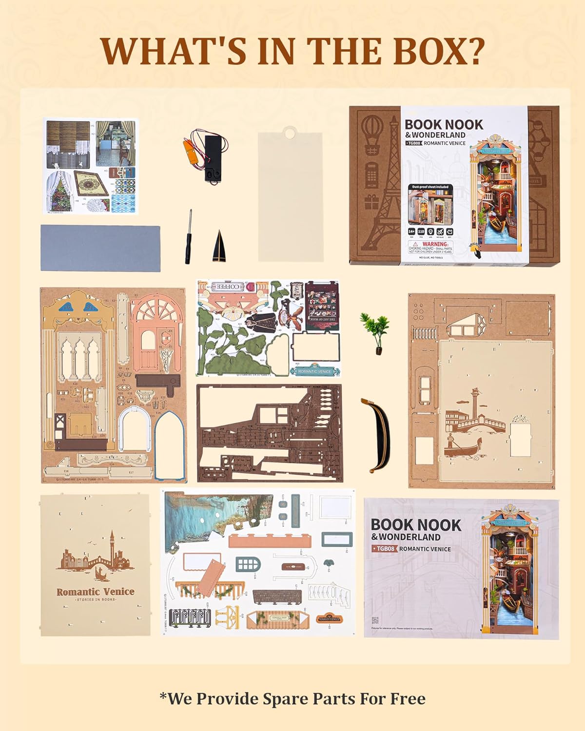 Robotime Romantic Venice Book Nook Kit