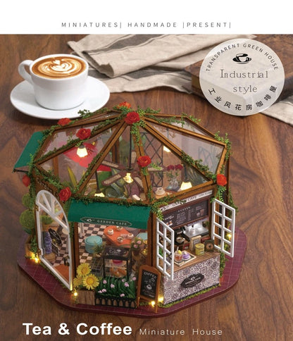 Cutebee GD01A Garden Cafe DIY Dollhouse Kit - Mycutebee