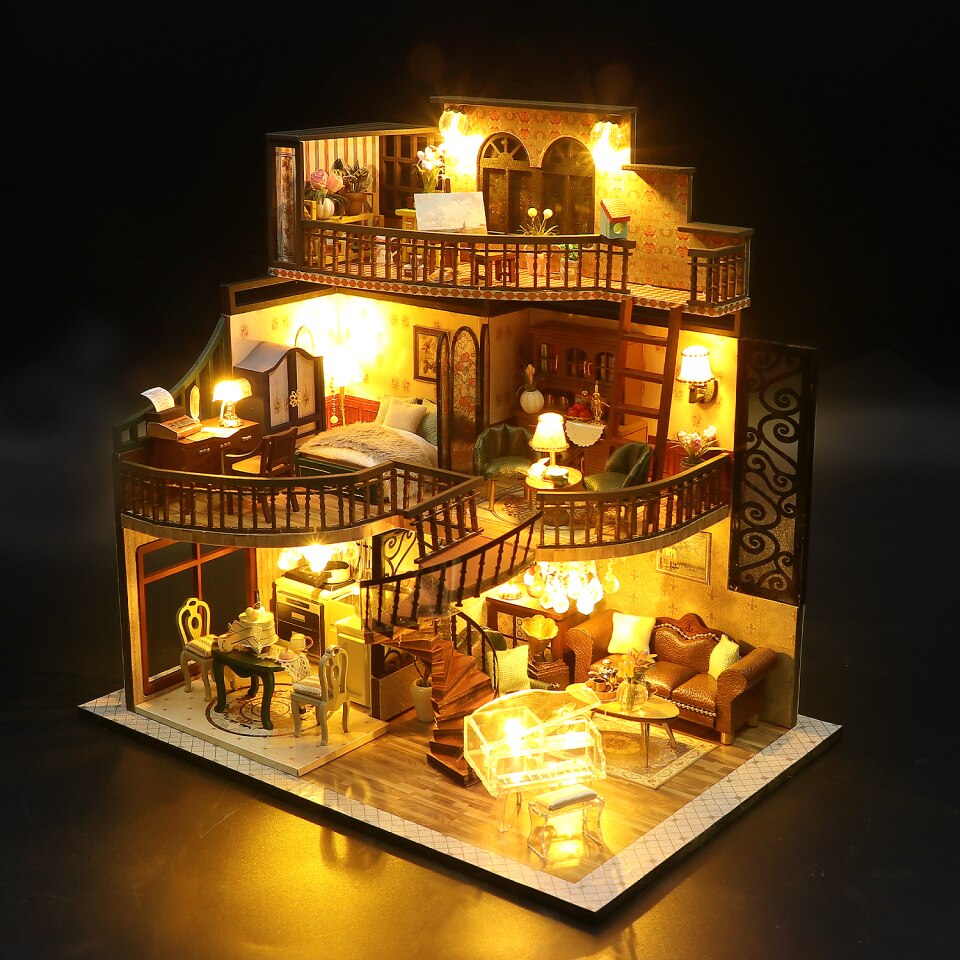 Gothic Villa M2132Z DIY Miniature Dollhouse - Mycutebee