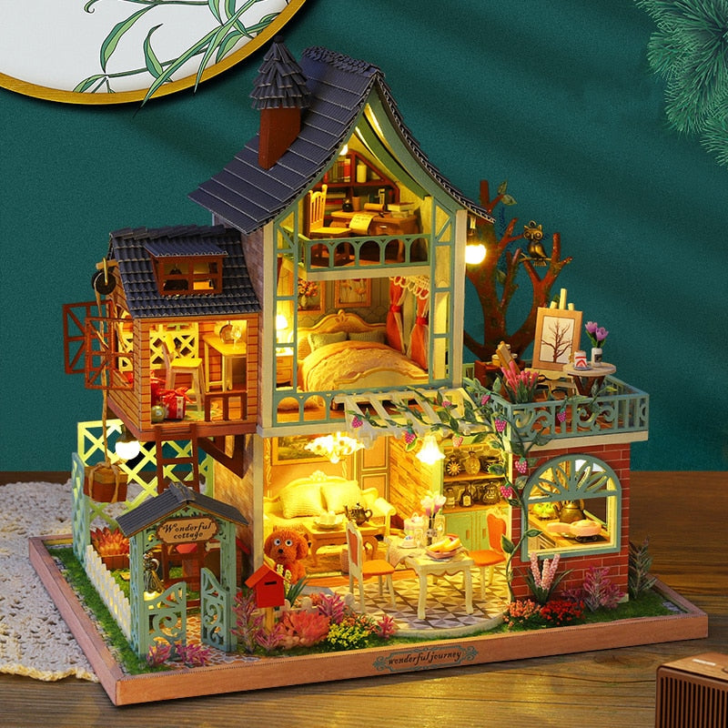 Happy Jungle Resort DIY Miniature House Kit - Mycutebee