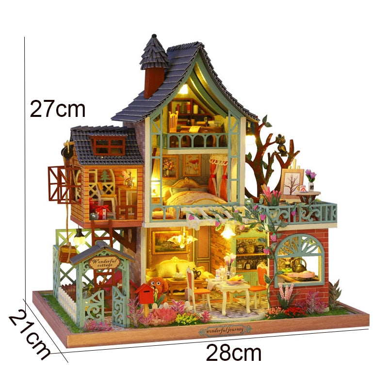 Happy Jungle Resort DIY Miniature House Kit - Mycutebee