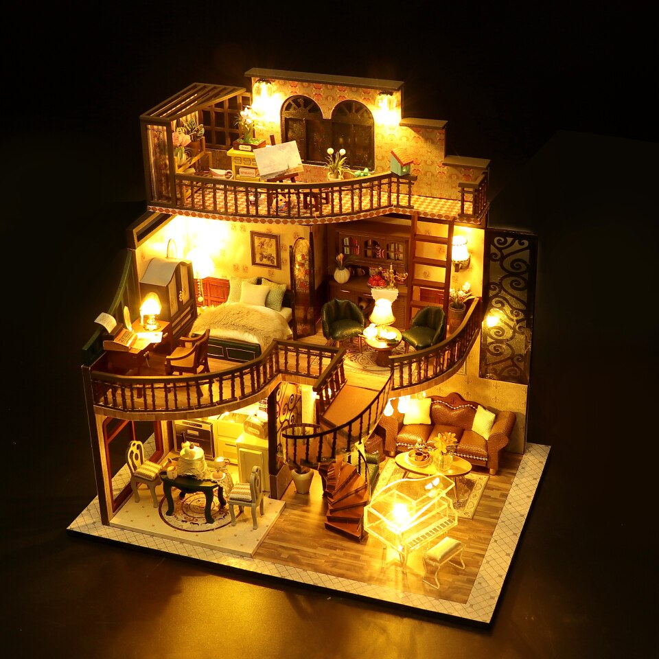 Gothic Villa M2132Z DIY Miniature Dollhouse - Mycutebee