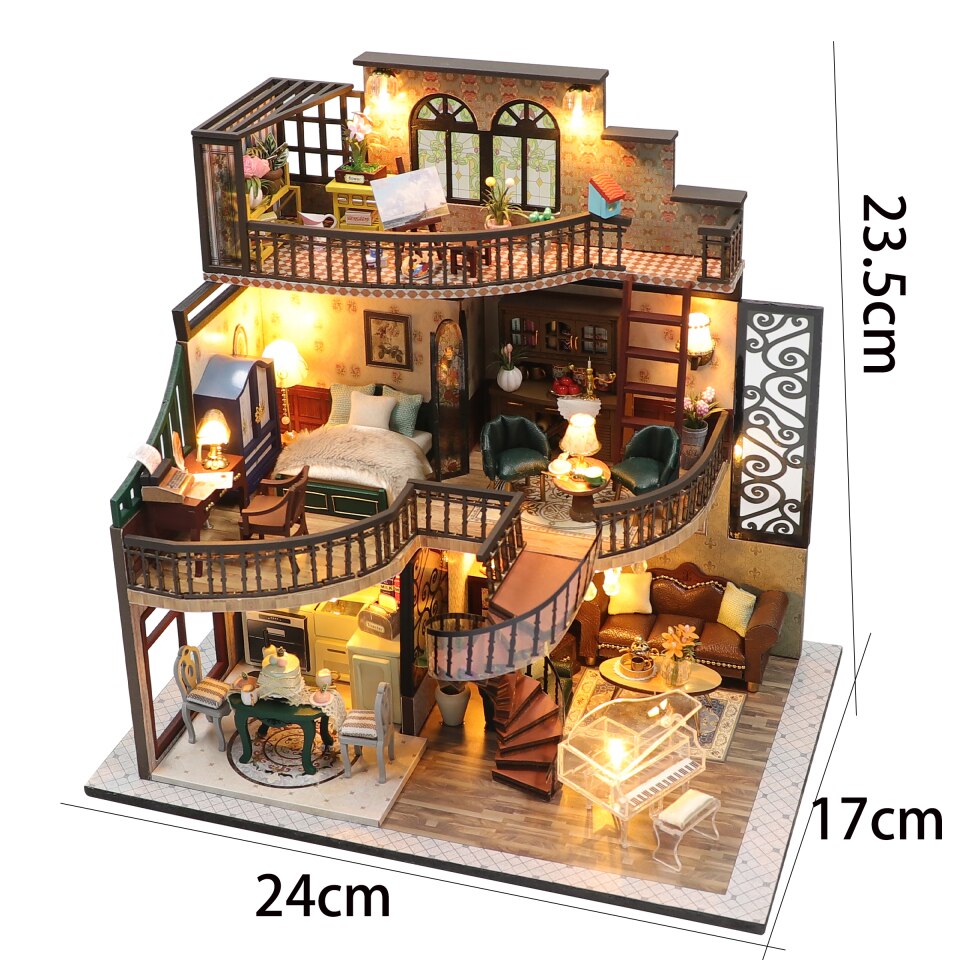 Gothic Villa M2132Z DIY Miniature Dollhouse - Mycutebee