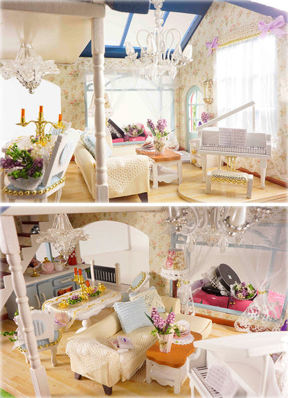 Cutebee Provence Lavender DIY Dollhouse Kit