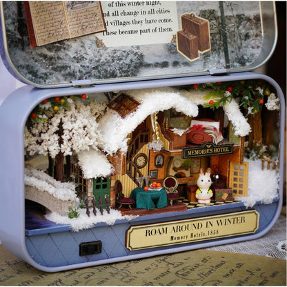 Roam Around in Winter Box Theatre DIY Dollhouse Kit