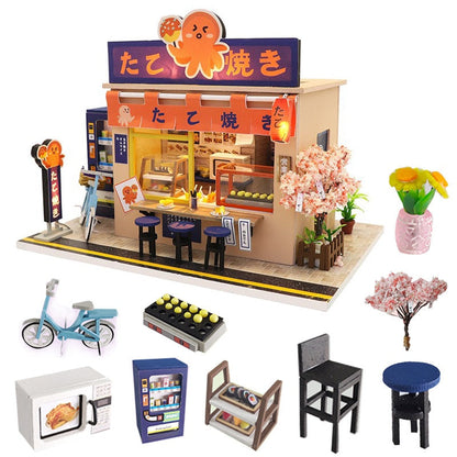 Japanese Style Snack Bar DIY Dollhouse Kit