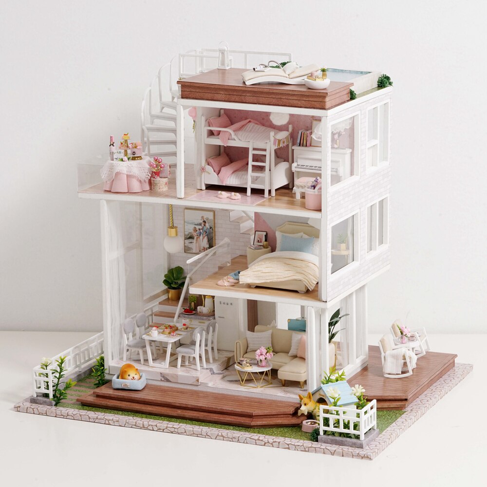 Queen's Villa DIY Dollhouse Kit - Mycutebee