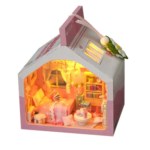 Mini Cake Bedroom DIY Wooden Doll House - Mycutebee