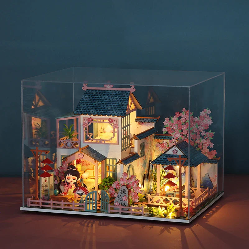 Peach Blossom DIY Casa Dollhouse Kit