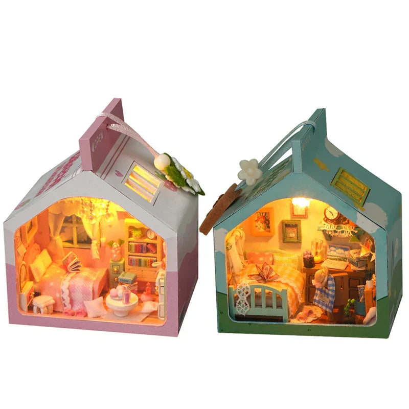 Mini Cake Bedroom DIY Wooden Doll House - Mycutebee