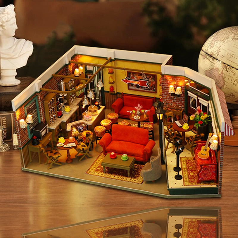 Central Perk Cafe DIY Dollhouse Kit - Mycutebee