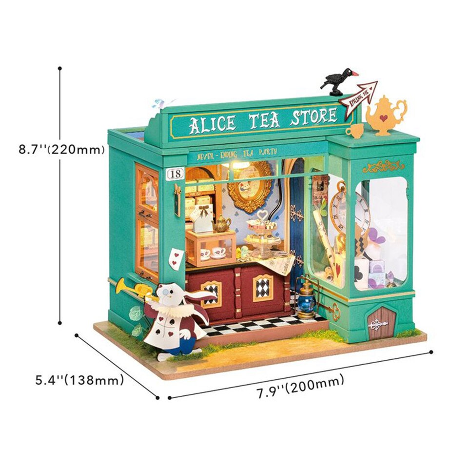 Robotime Rolife DG156 Alice Tea Store DIY Miniature - Mycutebee