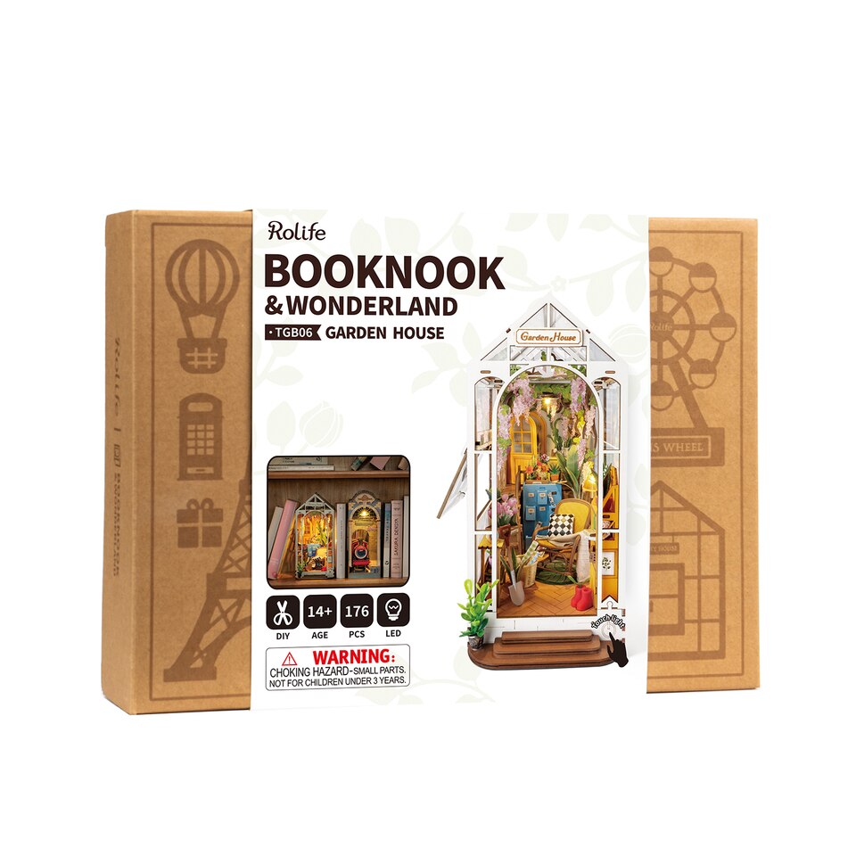 Rolife Garden House DIY Book Nook Kit