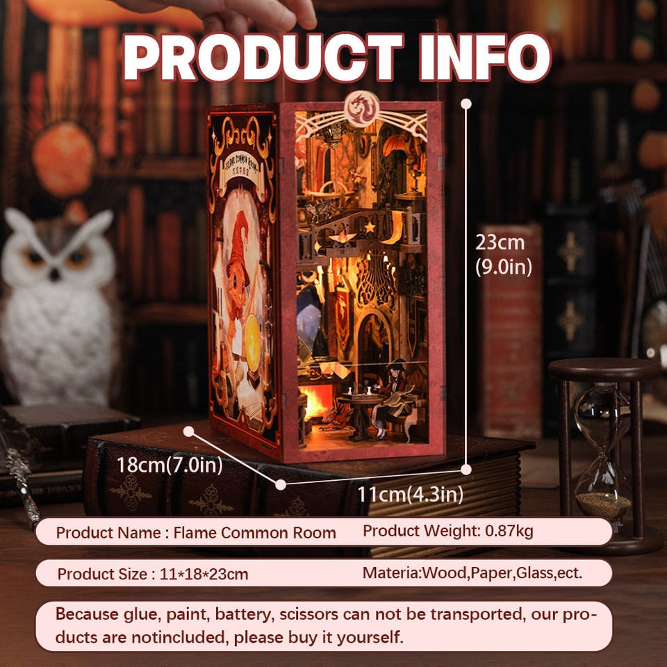 Cutebee Flame Common Room DIY Book Nook Kit