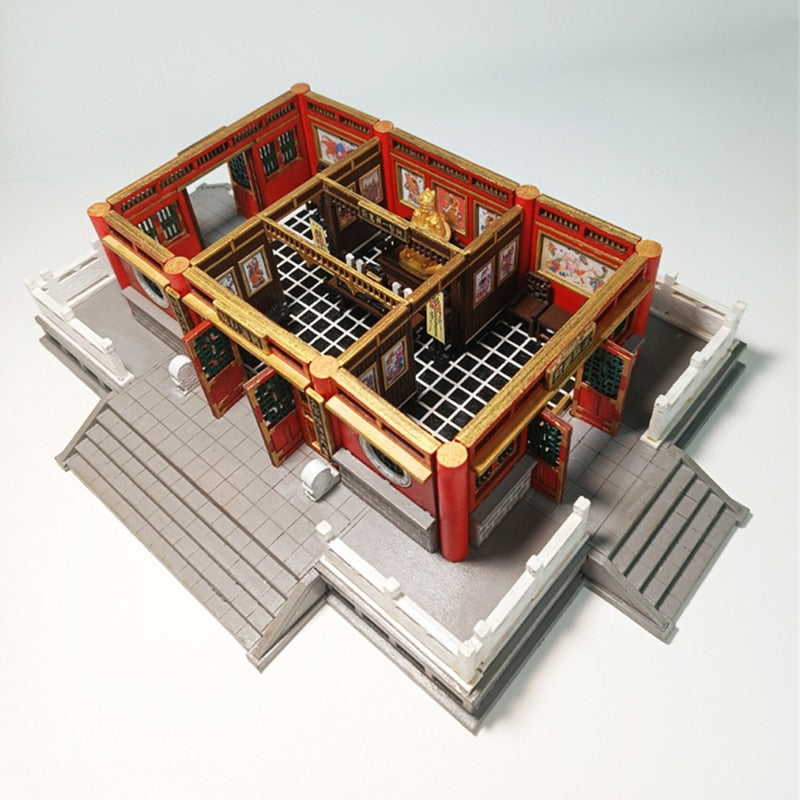 Chinese Temple of Wealth RT1008 DIY Wooden Model - Mycutebee