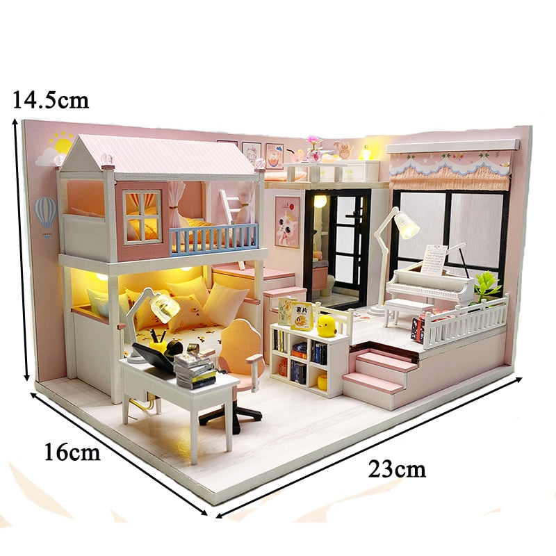 Modern Loft V2 Dollhouse DIY Miniature House Kit - Mycutebee