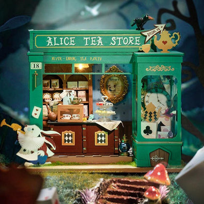 Robotime Rolife DG156 Alice Tea Store DIY Miniature - Mycutebee