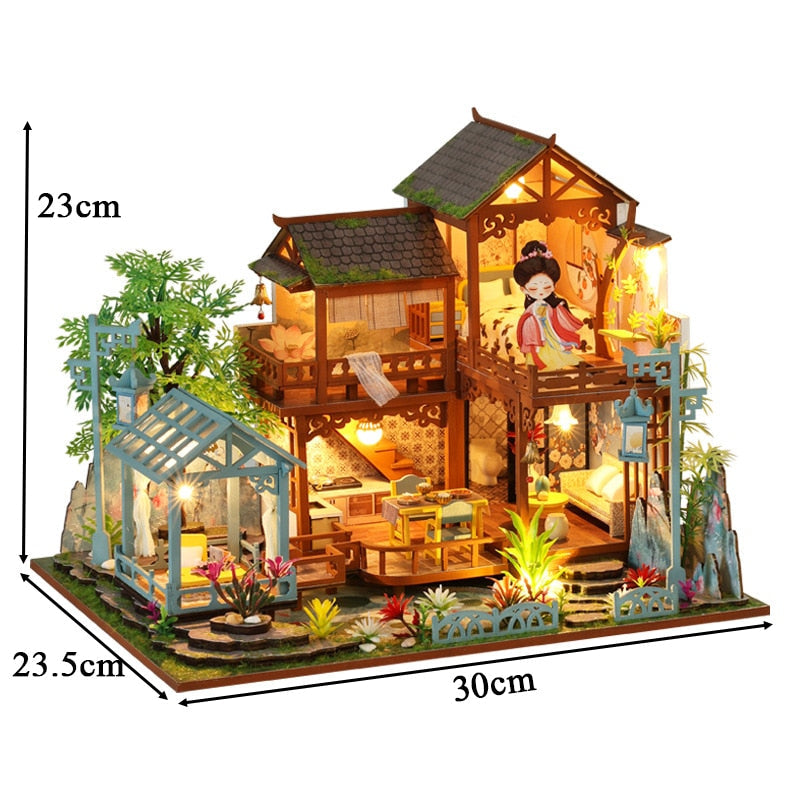 Chinese Ancient Garden Room K002 DIY Dollhouse - Mycutebee