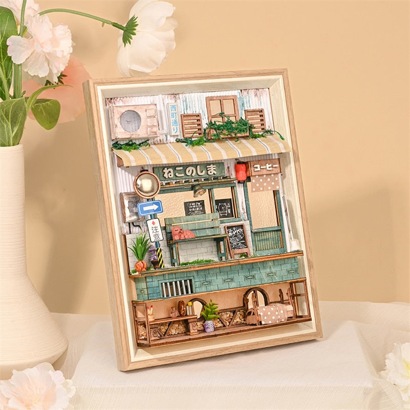 Japanese Coffee Store DIY Wooden Photo Frame - Mycutebee