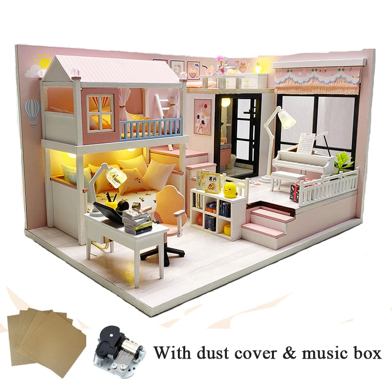 Modern Loft V2 Dollhouse DIY Miniature House Kit - Mycutebee