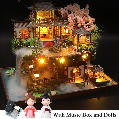 Big Chinese Garden DIY Wooden Dollhouse Kit - Mycutebee