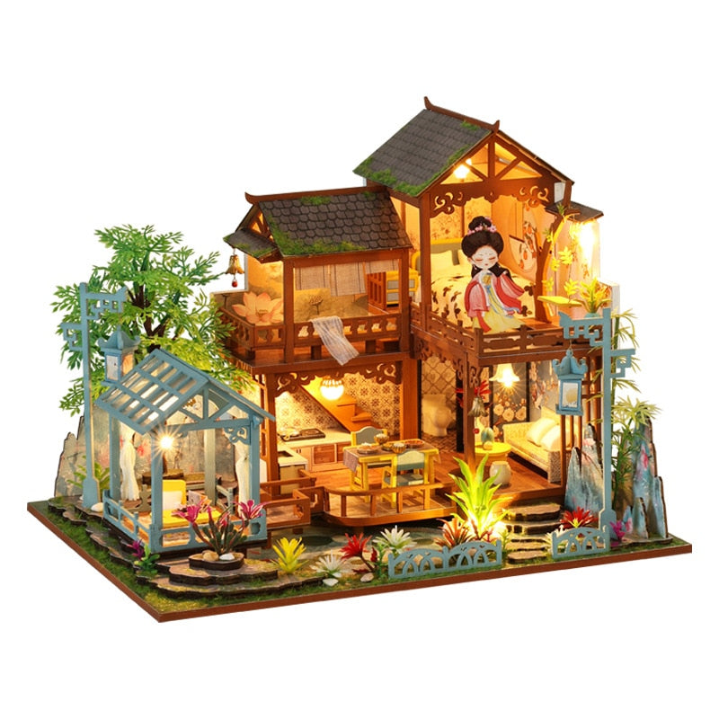 Chinese Ancient Garden Room K002 DIY Dollhouse - Mycutebee