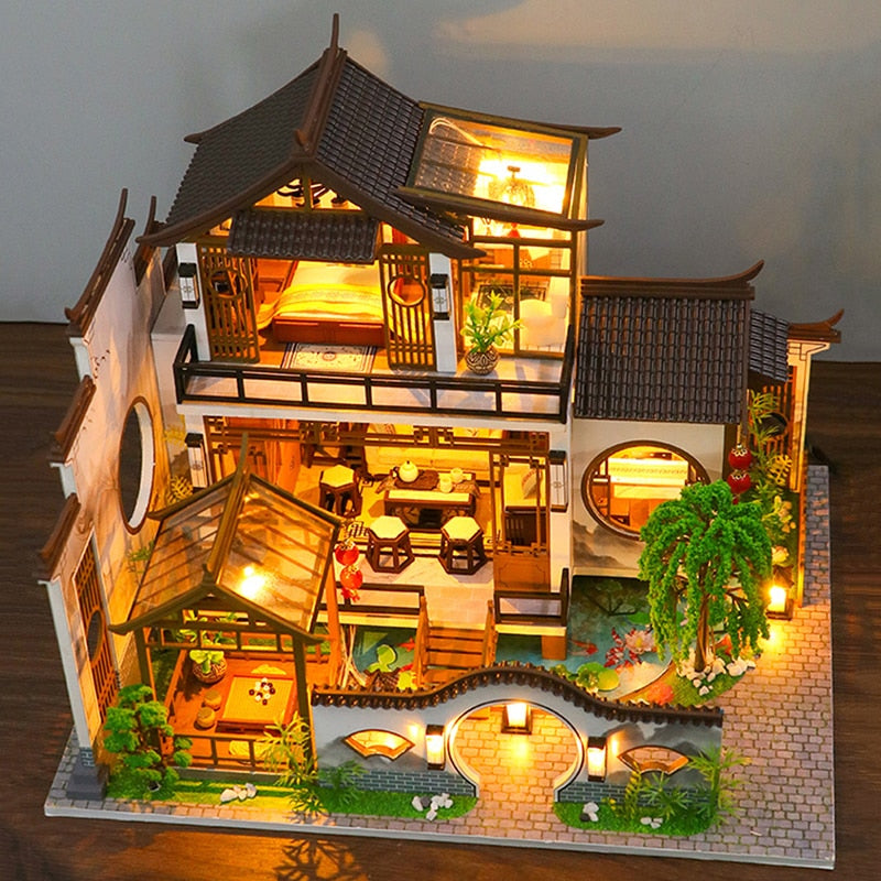 Japanese Ancient Casa DIY Wooden Doll House - Mycutebee