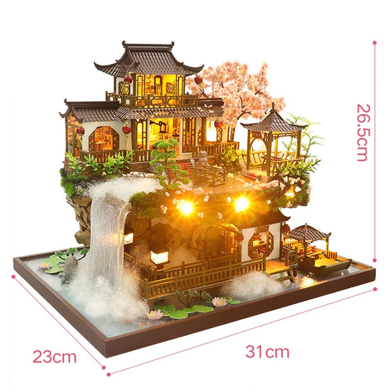 Big Chinese Garden DIY Wooden Dollhouse Kit - Mycutebee