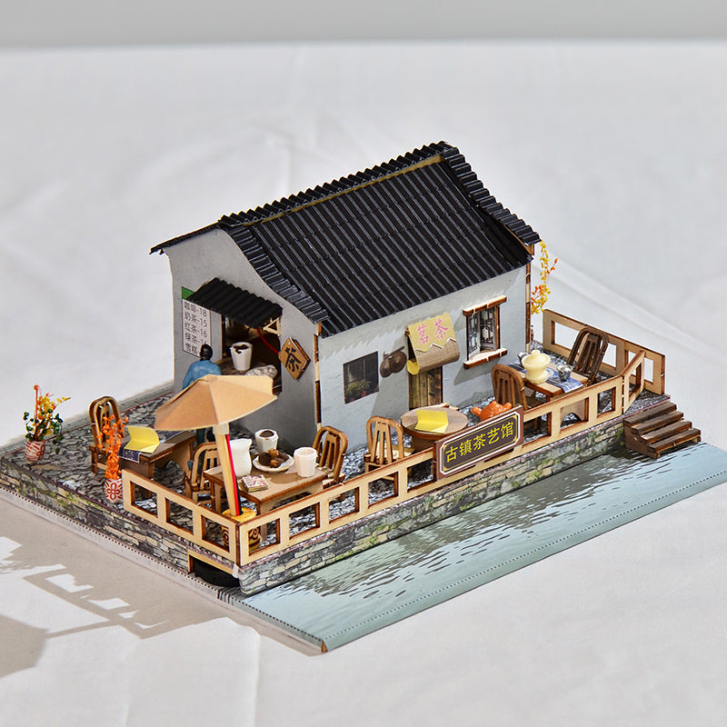 Jiangnan Town Tea DIY Dollhouse Kit