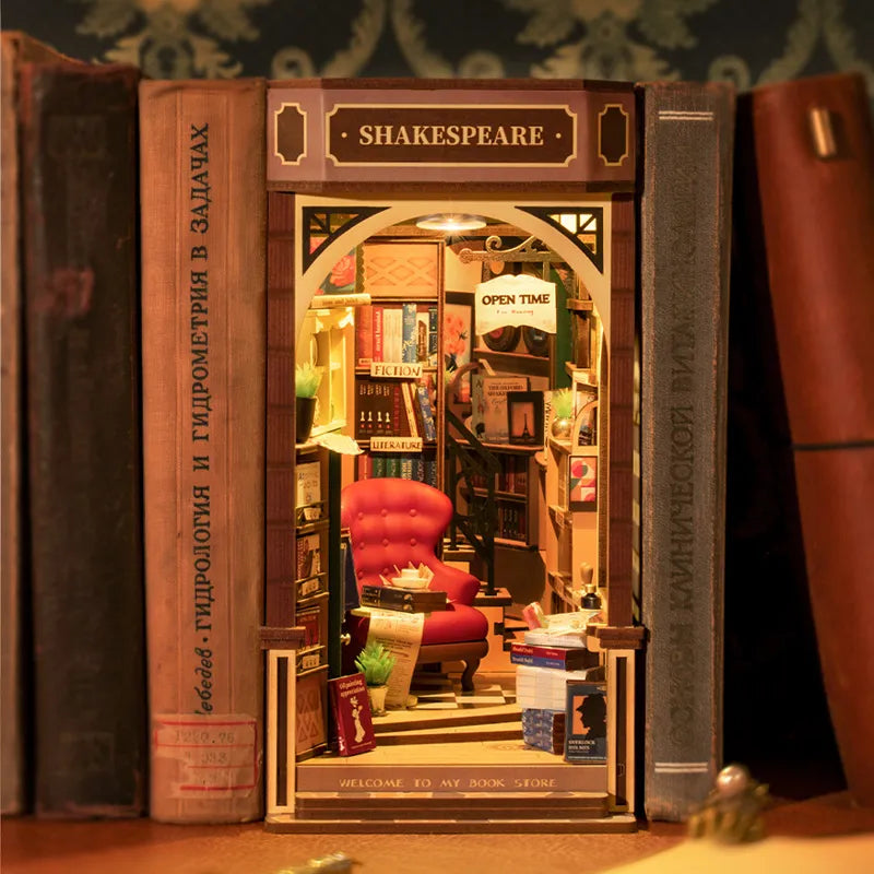 Robotime Rolife Shakespeare and Company DIY Book Nook Kit