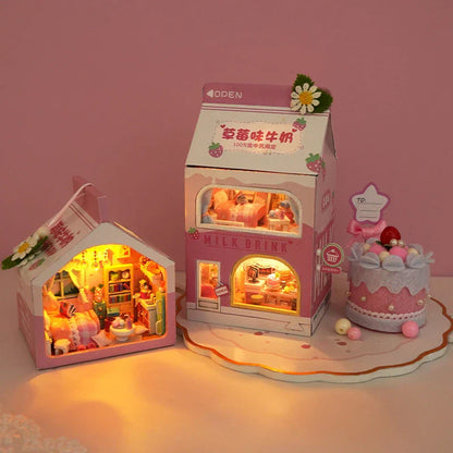 Mini Cake Bedroom DIY Wooden Doll House - Mycutebee