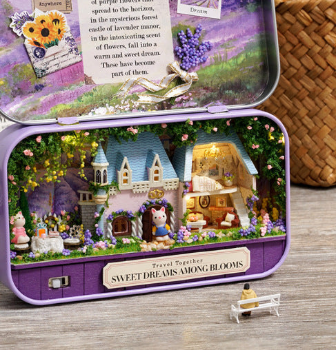 Sweet Dream Between Flowers Box Theatre DIY Dollhouse Kit