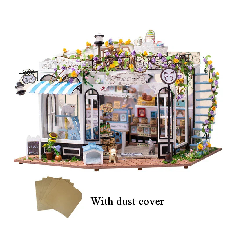 Pet Shop K065 DIY Miniature Store Dollhouse - Mycutebee