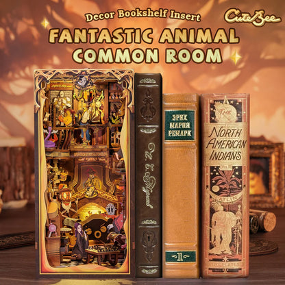 CUTEBEE Fantastic Animal Common Room DIY Book Nook Kit