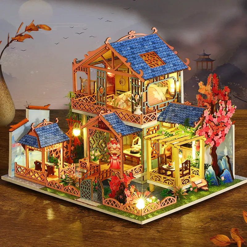 Peach Blossom Attic P017 DIY Wooden DollHouse - Mycutebee