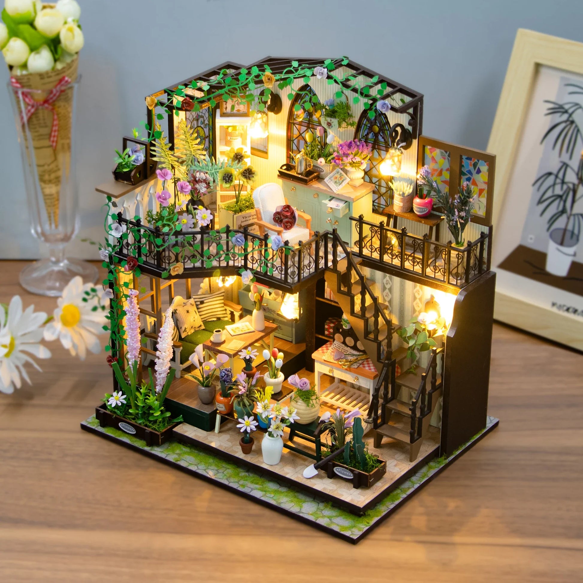 Darcy Flower House DIY Dollhouse Kit