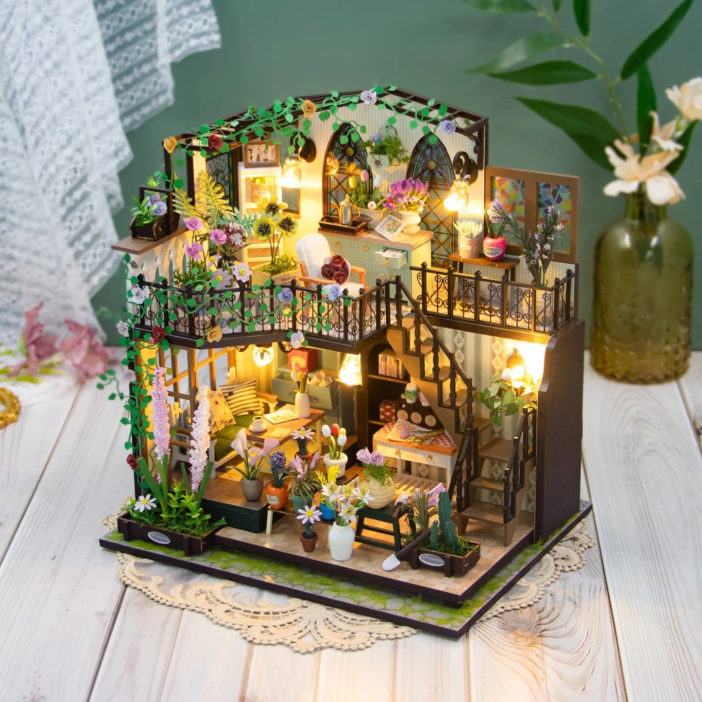 Darcy Flower House DIY Dollhouse Kit