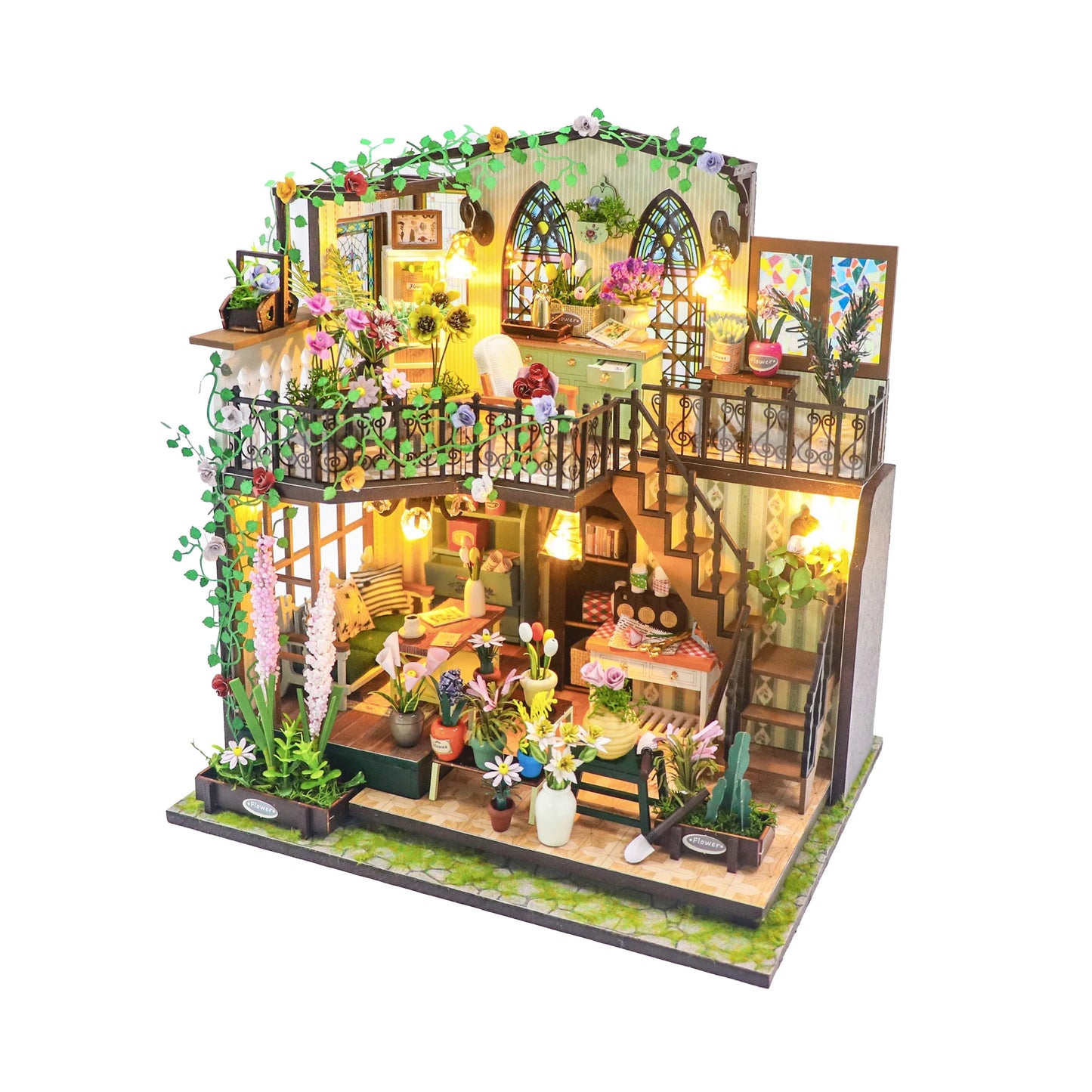 Darcy Flower House DIY Dollhouse Kit