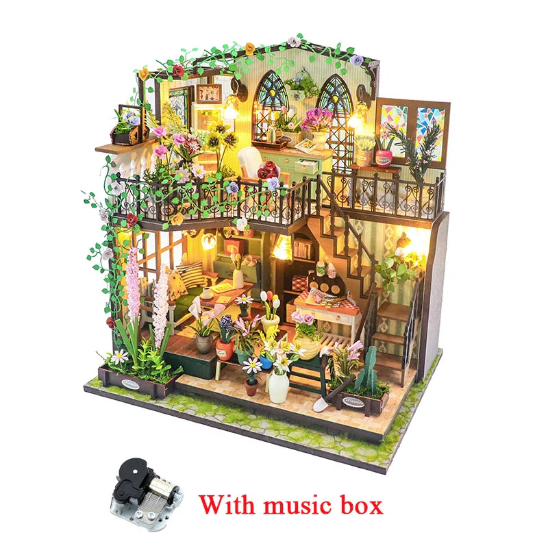 Darcy Flower House DIY Dollhouse Kit