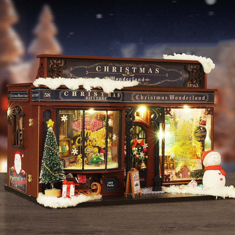 Christmas Gift Shop DIY Dollhouse Kit